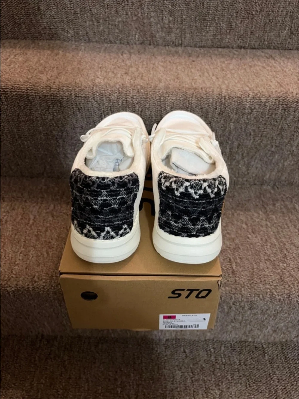 Canvas Slip-On Loafers in Off-White